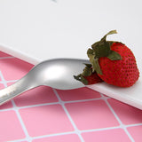 Small Salt Spoon Short Stainless Steel Silver Mini Scoop for Jars, Jam, Spices, Condiments, Seasoning, Sugar, Honey, Coffee, Tea