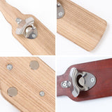 Beer Bottle Opener, Wooden Unique Gift Auto Snap 2 Pcs Fridge Bottle Opener for Brick for Cement for Metal Wall