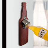 Beer Bottle Opener, Wooden Unique Gift Auto Snap 2 Pcs Fridge Bottle Opener for Brick for Cement for Metal Wall
