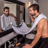 Beard Trimming Catcher, Beard Hair Catcher for Men Shaving, Non-Stick Beard Apron Cape Grooming Cloth, with Suction Cups - White In Australia - Darrahopens