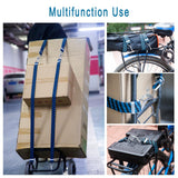 Heavy Duty Rubber Bungee Cords with Hooks Outdoor, 4 PCS Elastic Tie Down Bungee Straps Set for Moving Cargo, Bike, Luggage Rack
