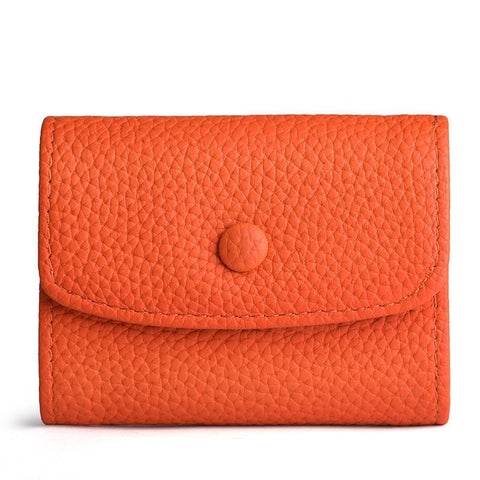 Short Wallet for Women Simple Trifold Cowhide Wallets Korean Fashion Envelope Coin Purse Female Slim Card Holder In Australia - Darrahopens