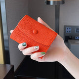 Short Wallet for Women Simple Trifold Cowhide Wallets Korean Fashion Envelope Coin Purse Female Slim Card Holder In Australia - Darrahopens
