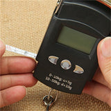 Fish Scales, Portable Luggage Weight Scale with Backlit LCD Display Electronic Balance Fishing Hanging Hook Scale with Measuring