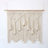 Hanging Headboard for Bedroom Window Curtains Wall Decor Wall Art tapestry Tassel Woven Wall Backdrop(Wood Dowels Not Included) In Australia - Darrahopens