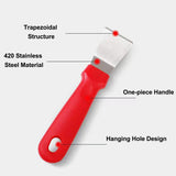 Kitchen Cleaning Spatula Scraper Cleaning Oven Cooker Tools Utility Knife Kitchen Accessories for Decontamination (2, Black+Red)