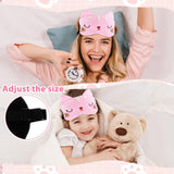 Sleeping Eye Mask Soft Plush Cartoon Cat Blindfold Comfortable Animal Eye Cover Funny Novelty Sleeping Eye Shade for Women Men In Australia - Darrahopens