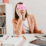 Sleeping Eye Mask Soft Plush Cartoon Cat Blindfold Comfortable Animal Eye Cover Funny Novelty Sleeping Eye Shade for Women Men In Australia - Darrahopens