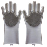 Reusable Silicone Dishwashing Gloves, Dishwashing Gloves with Scrubber, Household Kitchen Gloves, Pet Grooming In Australia - Darrahopens