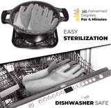 Reusable Silicone Dishwashing Gloves, Dishwashing Gloves with Scrubber, Household Kitchen Gloves, Pet Grooming