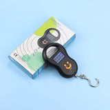 Portable Luggage Scale/Suitcase Scale Backlit LCD Display with Fishing Hanging Hook for Home Travel Outdoor Black