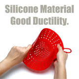 Silicone Vegetable and Food Steamer Basket,Good Grips Silicone Steamer for Instant Pot-8.5 in,Red Compatible Cooking Pots