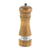 Wood Salt and Pepper Grinder Set, Manual Mills with Acrylic Window, Adjustable Ceramic Grinding , 2 Pack