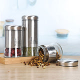 Round clear glass jars Kitchenware Grocery storage jars Tea jars Food storage jars  Airtight Food Storage Container （3pcs） In Australia - Darrahopens