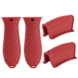 4 Pieces Silicone Hot Tool Holder Heat Resistant Potholder Cookware Handle Non Slip Rubber Pot Holders Handles Grip Covers In Australia - Darrahopens
