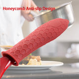 4 Pieces Silicone Hot Tool Holder Heat Resistant Potholder Cookware Handle Non Slip Rubber Pot Holders Handles Grip Covers
