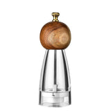 Manual Round Head Pepper Sea Salt Grinder Acrylic Acacia Wood Grinder Ceramic Core Kitchen Tool (Size : 6 and 8 inch acacia wood) In Australia - Darrahopens