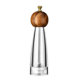 Manual Round Head Pepper Sea Salt Grinder Acrylic Acacia Wood Grinder Ceramic Core Kitchen Tool (Size : 6 and 8 inch acacia wood) In Australia - Darrahopens