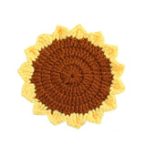 Handmade Crochet Coasters Cute Drink Coaster Set for Coffee Table Tabletop Protection Home Decor-Sunflower-2 PCS In Australia - Darrahopens