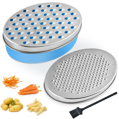 Cheese Grater,Grater Lemon with Food Storage Container & Lid Grinder Grater for kitchen-Perfect For Hard Parmesan,Ginger, (Blue) In Australia - Darrahopens