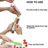Grape Strawberry Comfort Grip Portable Food Grade Multifunction Efficient Small Kitchen Fruit For Tomato Grape (Green)