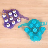 Palm Shaped Massage Glove Body Massager with 9 360-degree-roller Metal Roller Ball Beauty Body Care （2pcs）