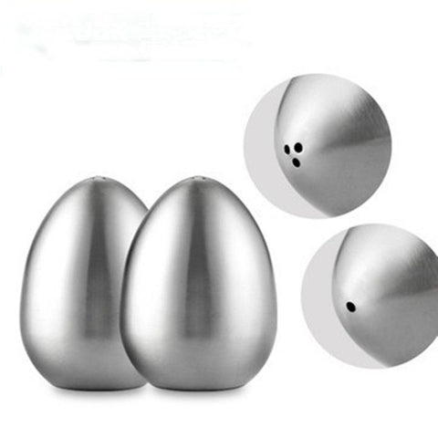 2 Pcs Pepper Dispenser Egg Shape Pepper Shaker Hole Condiment Jar Stainless Steel Kitchen Seasoning Salt Jar Airtight Decorative In Australia - Darrahopens
