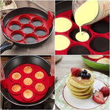 Silicone Pancake Mold,Pancake,Cook Pancake,Cook Pancake Maker, Flip'N'Cook, Silicone Pancake Molds Fried Egg Mold Reusable In Australia - Darrahopens