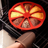 Non-stick Cake Baking Mold, Triangle 8 Cavity Pizza Pan, Food-grade Silicone Mold Specialty and Novelty Cake Pan for Brownies In Australia - Darrahopens