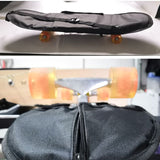 Black Skateboard Bag for Double Kick Skateboard, 83*25cm Nylon Skateboard Shoulder Bag with Adjustable Strap