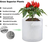 5-Pack Plant Grow Bags, Aeration Non-Woven Biodegradable Plant Nursery Bags with Handle, 23.6x19.7inch Grow Bags