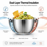 1 Pack Dip Chiller Bowl, 70oz Stainless Steel Double Walled Insulated Ice Serving Bowl for Parties Salsa, Guacamole, Condiments, Sauces, Salad & Food Hot or Cold In Australia - Darrahopens