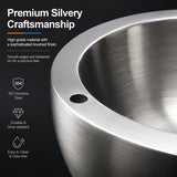 1 Pack Dip Chiller Bowl, 70oz Stainless Steel Double Walled Insulated Ice Serving Bowl for Parties Salsa, Guacamole, Condiments, Sauces, Salad & Food Hot or Cold
