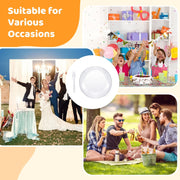 200PCS Clear Plastic Plates, 9" Disposable Dessert Plates with 200PCS Forks, Round Appetizer Plates, Plastic Dinner Plates for Party, Wedding