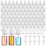 200PCS Travel Spray Bottle, 30ml/1oz Transparent Plastic Mini Spray Bottles for Perfume Cosmetic, Travel Size with 10 Funnels, Convenient Refillable, Leak-proof Design