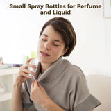 200PCS Travel Spray Bottle, 30ml/1oz Transparent Plastic Mini Spray Bottles for Perfume Cosmetic, Travel Size with 10 Funnels, Convenient Refillable, Leak-proof Design