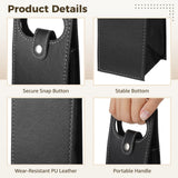12PCS PU Leather Wine Present Bags, Reusable Single Bottle Wine Tote Carrier with Handle and Button Closure, Champagne Bottle Protective Bags for Wedding Birthday Party Christmas In Australia - Darrahopens