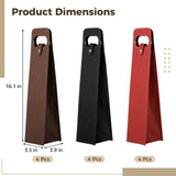 12PCS PU Leather Wine Present Bags, Reusable Single Bottle Wine Tote Carrier with Handle and Button Closure, Champagne Bottle Protective Bags for Wedding Birthday Party Christmas In Australia - Darrahopens