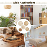 5PCS Wall Basket Decor Set, Handwoven Wood Boho Wall Decor, Natural Wall Decor for Home, Living Room, Bedroom, Hallway Decoration, 7.1-11.8 in Diameter In Australia - Darrahopens
