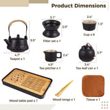 13PCS Tea Sets for Adults Cups Saucers and Tea Pot and Tray, Kongfu Ceramic Teapot Set, Tea Gift Sets with Portable Storing Case, Chinese Tea Set for Home Gifting Outdoor and Office In Australia - Darrahopens