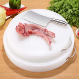 White Kitchen Cutting Board Plastic with Handle Non Stick Stain Resistant Surface