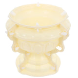 DIY Flower Pot Mold Plastic Beige for Unique Ornament Making