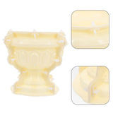 DIY Flower Pot Mold Plastic Beige for Unique Ornament Making
