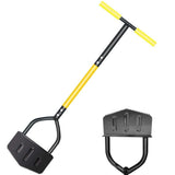 Manual Edger Lawn Tool, Border Edger with V-Shaped Saw Tooth Blade & Rubber T-Grip, 41.73" Garden Tools for Sidewalk Grass Yard