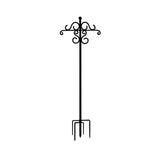 61in Heavy Duty Shepherd Hook, Black Iron Garden Stake with Ornate Scrollwork for Hanging Plants Lanterns Bird Feeders Outdoor Yard Decor