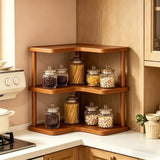 3 Tier Desktop Organizer Shelf Cup Storage Rack Wooden Corner Display Stand for Kitchen Counter Coffee Bar In Australia - Darrahopens