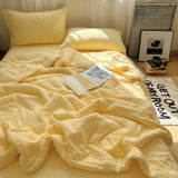 Double Layer Gauze Cotton Summer Quilt Breathable Grade A Air Conditioning Blanket Soft Lightweight Thin Comforter for Dorm Bed Sofa 150x200cm