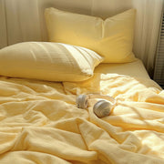 Double Layer Gauze Cotton Summer Quilt Breathable Grade A Air Conditioning Blanket Soft Lightweight Thin Comforter for Dorm Bed Sofa 150x200cm