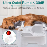 Cat Water Fountain,Pet Drinking Fountain for Multiple Pet,Ultra Silent Cat Water Bowl ,for Small Medium Cat Kitty