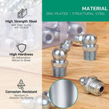 240PCS Grease Fittings Assortment,SAE & Metric Zerk Grease Fittings Straight 45 90 Degree with Wrench Kit(7-11mm)